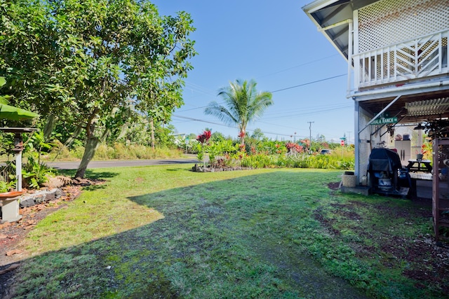 12-7042 Wehelauniu St, Pahoa, HI 96778 - view of green lawn with a balcony