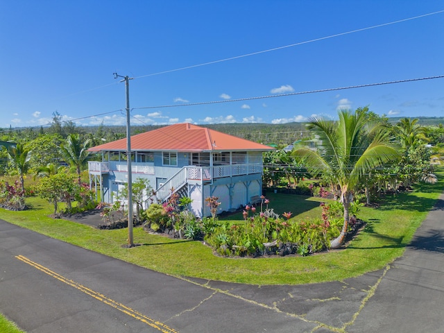 12-7042 Wehelauniu St, Pahoa, HI 96778 - view of property with stairway