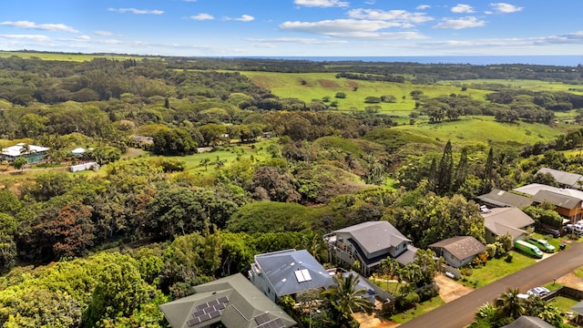 5366 Kumole St, Kapaa, HI 96746 - aerial view of residential area featuring a forest