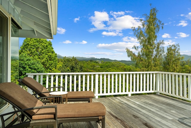 5366 Kumole St, Kapaa, HI 96746 - deck featuring a mountain view