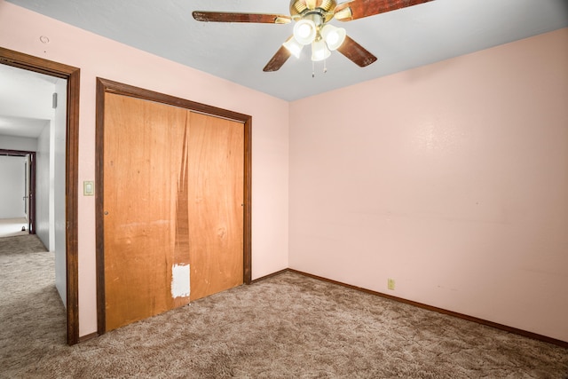 187 Lihau St, Kapaa, HI 96746 - unfurnished bedroom with carpet flooring, a closet, baseboards, and ceiling fan