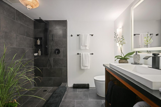 75-5865 Walua Rd Unit D624, Kailua-Kona, HI 96740 - full bath with toilet, vanity, walk in shower, and tile patterned flooring