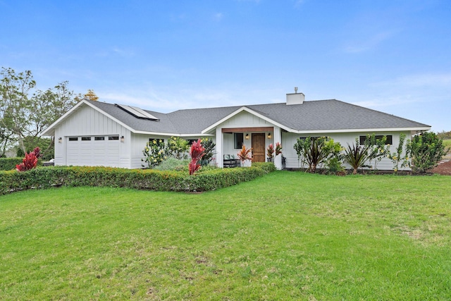 71-1871 Puu Lani Loop, Kailua-Kona, HI 96740 - single story home with a garage, solar panels, and a front lawn