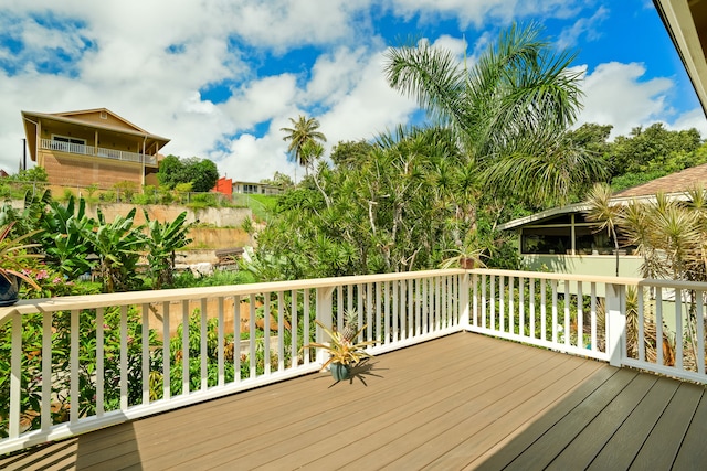 5167 Holomua Pl, Kapaa, HI 96746 - view of wooden terrace