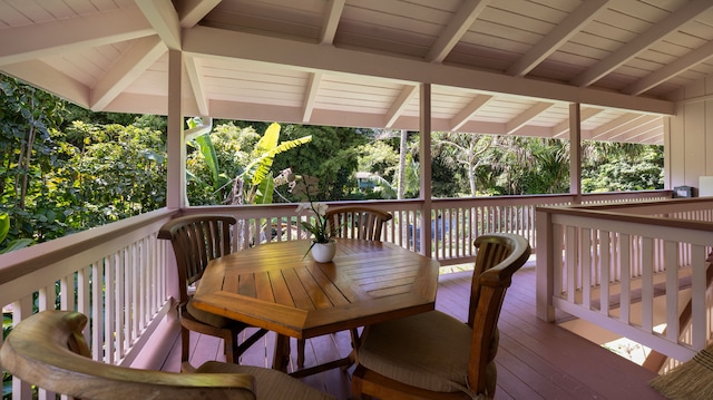 5-6691 Kuhio Hwy, Hanalei, HI 96714 - view of wooden terrace