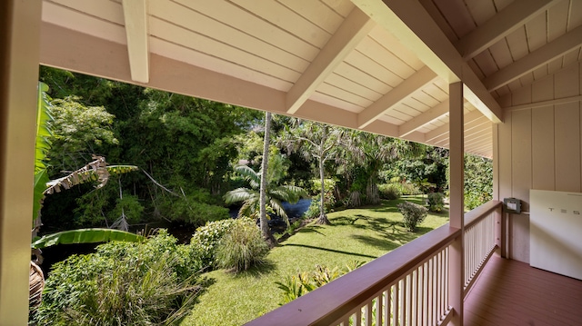 5-6691 Kuhio Hwy, Hanalei, HI 96714 - balcony with view of scattered trees