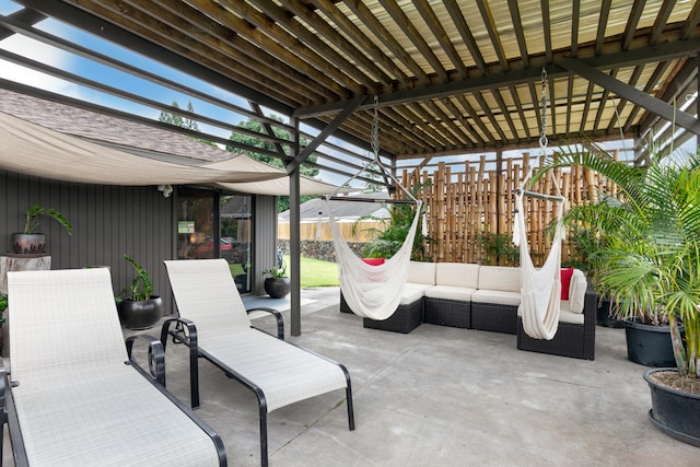 75-5811 Nani Kailua Pl, Kailua-Kona, HI 96740 - view of patio featuring outdoor lounge area and a pergola