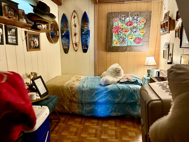 16-233 Orchid Land Dr, Keaau, HI 96749 - bedroom featuring wooden walls