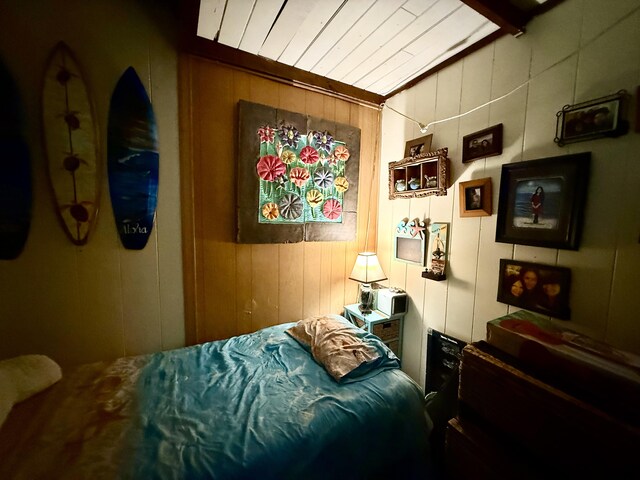 16-233 Orchid Land Dr, Keaau, HI 96749 - bedroom featuring wooden walls