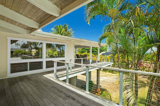 7205 Alealea Rd, Hanalei, HI 96722 - view of wooden terrace