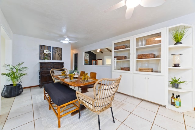 68-1884 Eha Ko Pl, Waikoloa, HI 96738 - dining area with a ceiling fan and light tile patterned floors