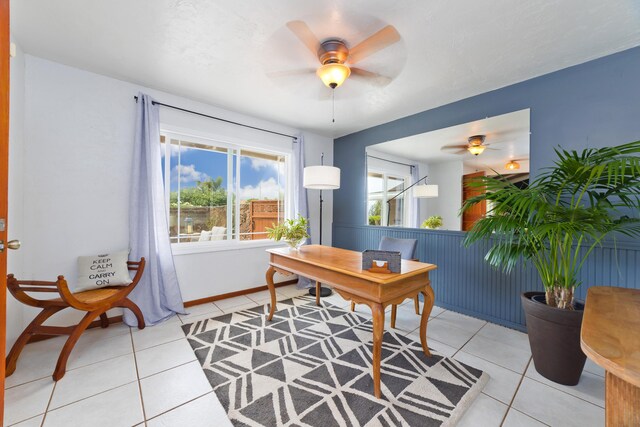 68-1884 Eha Ko Pl, Waikoloa, HI 96738 - office with ceiling fan, light tile patterned flooring, and baseboards