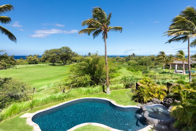 62-3512 Kaunaoa Lii Pl Unit 10B, Kamuela, HI 96743 - swimming pool with view of golf course