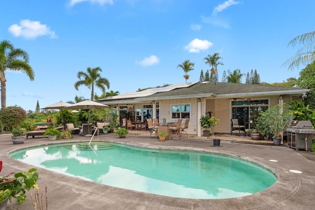 73-4685 Hina Lani St, Kailua-Kona, HI 96740 - swimming pool with outdoor dining space, a patio, and grilling area