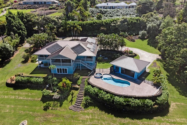 73-4566 Kukuki St, Kailua-Kona, HI 96740 - aerial view of property and surrounding area featuring a pool