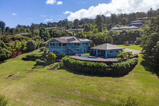 73-4566 Kukuki St, Kailua-Kona, HI 96740 - view from above of property featuring a tree filled landscape