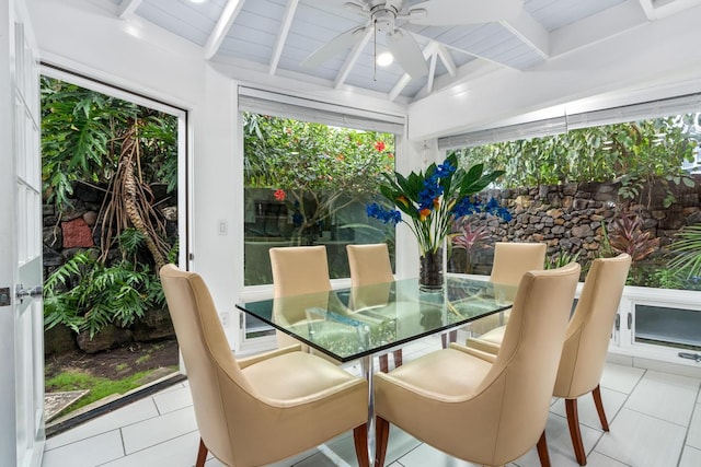 75-6150 Alii Dr Unit 8, Kailua-Kona, HI 96740 - sunroom / solarium with beamed ceiling and tile patterned flooring