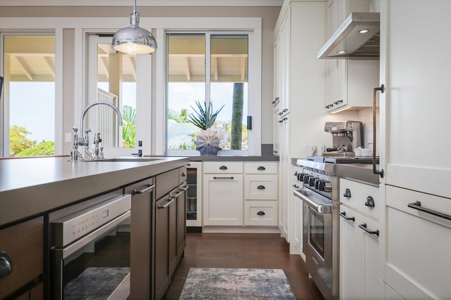 73-4832 Maia Loop Unit 4, Kailua-Kona, HI 96740 - kitchen featuring under cabinet range hood, a sink, healthy amount of natural light, and high end stove