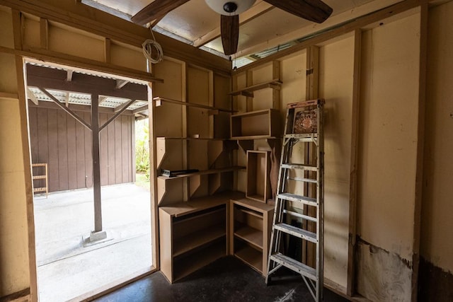 15-1625 11th Ave, Keaau, HI 96749 - miscellaneous room with a ceiling fan and concrete flooring