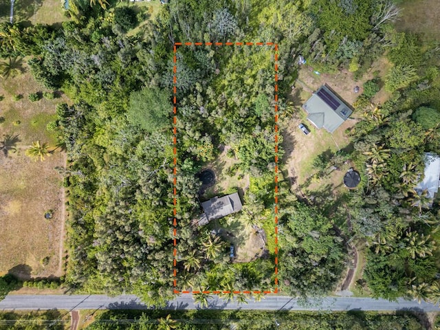 15-1625 11th Ave, Keaau, HI 96749 - aerial view of property and surrounding area with property parcel outlined
