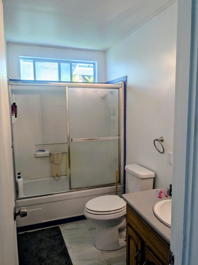 15-2714 Nenue St, Pahoa, HI 96778 - full bathroom with plenty of natural light, vanity, toilet, and shower / bath combination with glass door