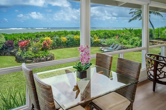 4059 Anini Rd, Kilauea, HI 96754 - sunroom / solarium with healthy amount of natural light and a water view