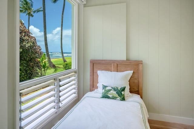 4059 Anini Rd, Kilauea, HI 96754 - bedroom featuring a water view and wood finished floors