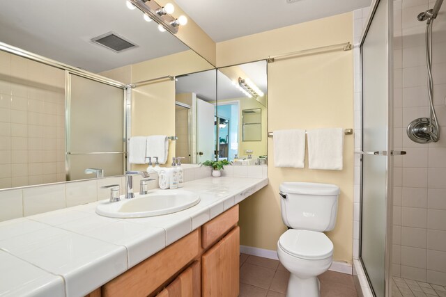 4330 Kauai Beach Dr Unit E5, Lihue, HI 96766 - bathroom featuring tile patterned flooring, a stall shower, and vanity