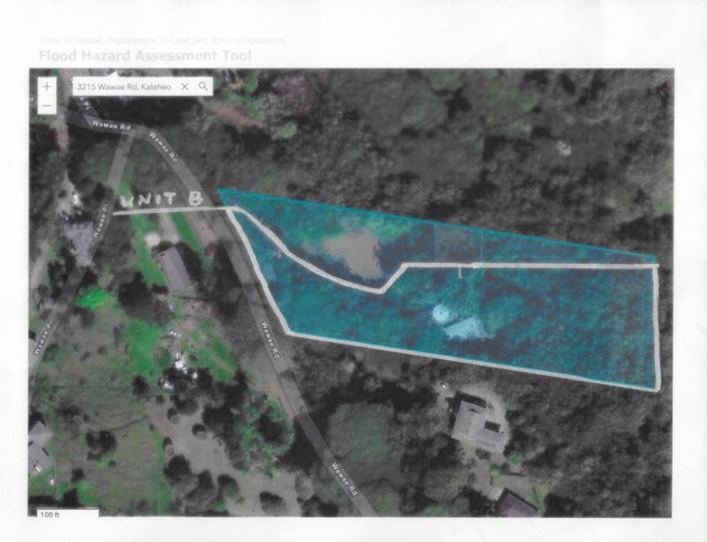 3215-C Wawae Rd, Kalaheo, HI 96741 - map / location featuring property parcel outlined
