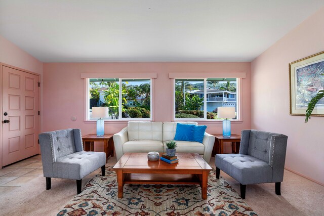 76-6364 Kaheiau St, Kailua-Kona, HI 96740 - living area featuring plenty of natural light and light carpet