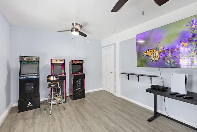 15-1925 4th Ave, Keaau, HI 96749 - home office featuring a ceiling fan and wood finished floors