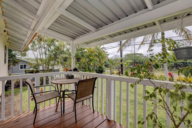 16-2038 Maile Way, Pahoa, HI 96778 - wooden deck with a lawn