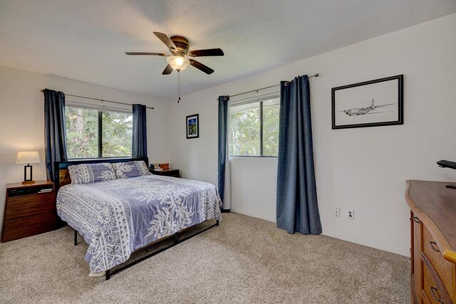 16-2038 Maile Way, Pahoa, HI 96778 - bedroom featuring carpet floors and ceiling fan