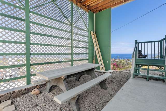 88-1506 Ewalu Ave, Captain Cook, HI 96704 - view of patio with a water view