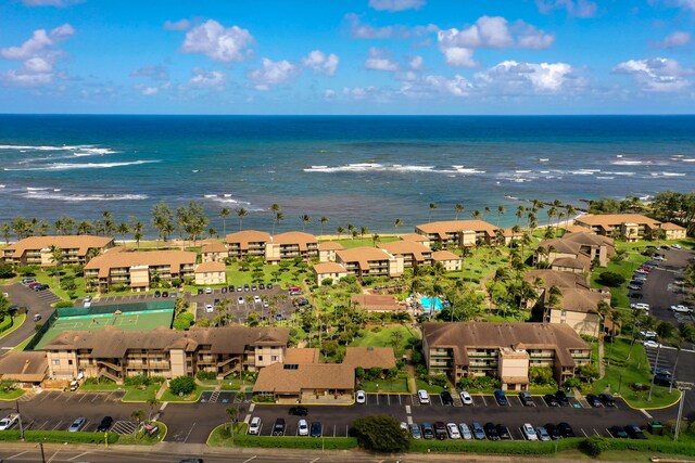 4-1250 Kuhio Hwy Unit H105, Kapaa, HI 96746 - aerial view of residential area featuring a nearby body of water