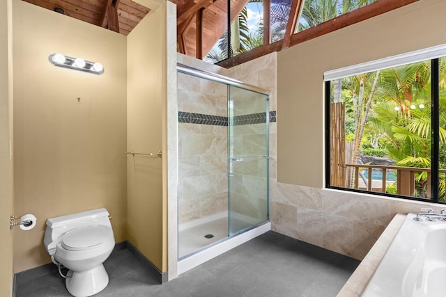 78-6737 Walua Rd, Kailua-Kona, HI 96740 - bathroom featuring toilet, a shower stall, and a bathtub