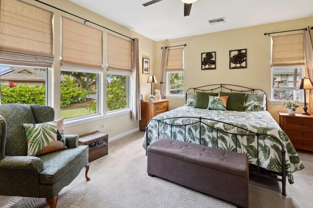75-149 Kamilo St, Kailua-Kona, HI 96740 - bedroom with carpet floors, baseboards, and a ceiling fan
