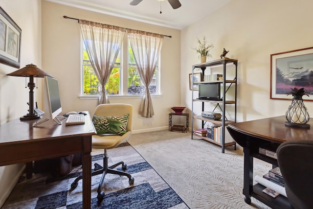 75-149 Kamilo St, Kailua-Kona, HI 96740 - carpeted office space with ceiling fan and baseboards