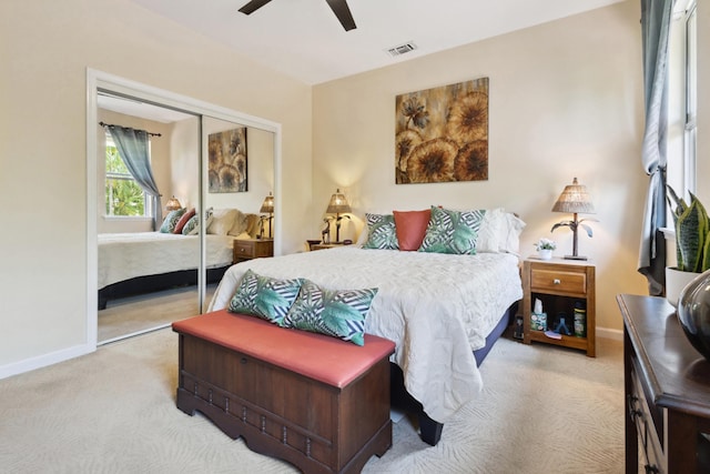 75-149 Kamilo St, Kailua-Kona, HI 96740 - bedroom with light colored carpet, a closet, and baseboards