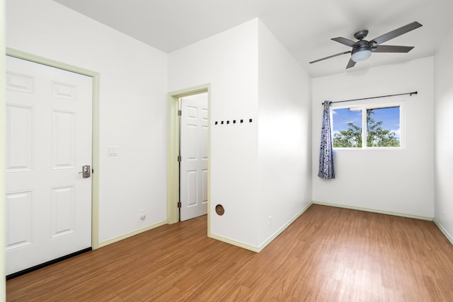 76-6347 Kupuna St, Kailua-Kona, HI 96740 - spare room featuring light wood-type flooring, baseboards, and ceiling fan