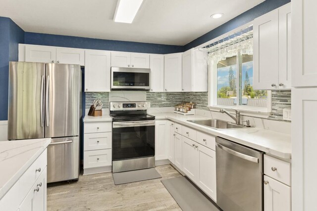 15-1653 28th Ave, Keaau, HI 96749 - kitchen with appliances with stainless steel finishes, a sink, decorative backsplash, white cabinets, and recessed lighting