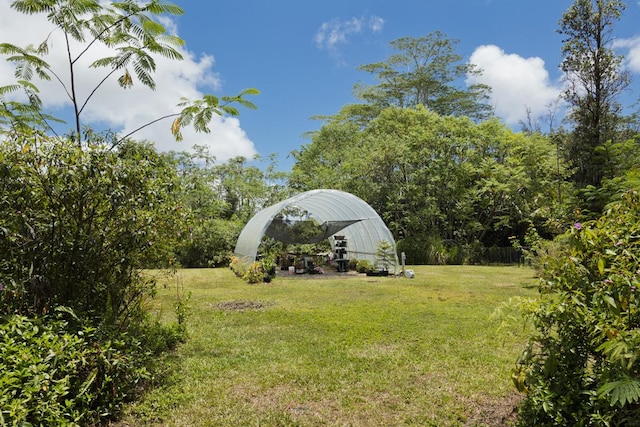 15-1653 28th Ave, Keaau, HI 96749 - view of grassy yard featuring an exterior structure and an outbuilding