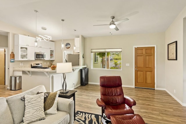 16-2081 Ohia Dr, Pahoa, HI 96778 - living area with light wood-style flooring and ceiling fan