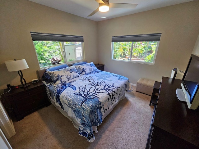 16-2081 Ohia Dr, Pahoa, HI 96778 - bedroom featuring carpet flooring and a ceiling fan