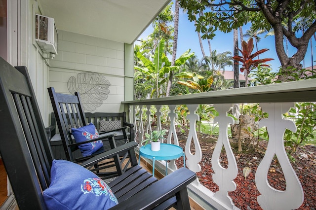 75-5776 Kuakini Hwy Unit 123, Kailua-Kona, HI 96740 - balcony featuring a wall mounted air conditioner
