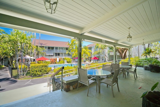 75-5776 Kuakini Hwy Unit 123, Kailua-Kona, HI 96740 - view of patio / terrace featuring outdoor dining area