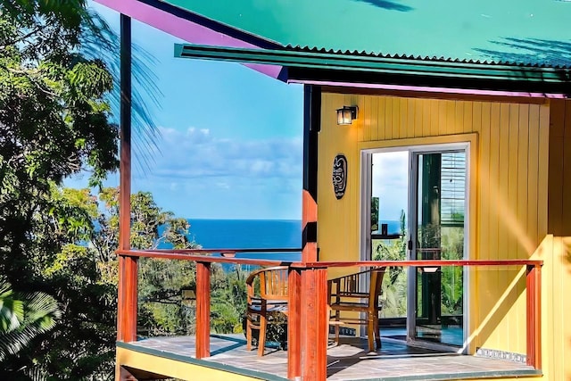 27-577 Old Mamalahoa Hwy Unit 2, Papaikou, HI 96781 - balcony featuring a water view