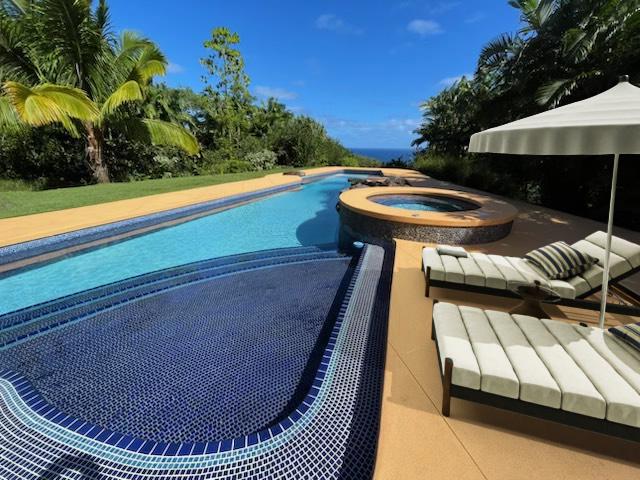 27-577 Old Mamalahoa Hwy Unit 2, Papaikou, HI 96781 - view of pool featuring a pool with connected hot tub