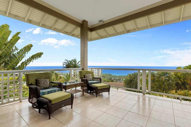 76-985 Aeo St, Kailua-Kona, HI 96740 - view of patio / terrace with a water view
