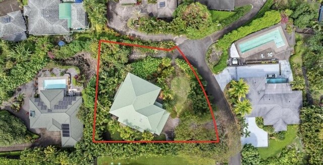 76-985 Aeo St, Kailua-Kona, HI 96740 - aerial view of property's location featuring property parcel outlined